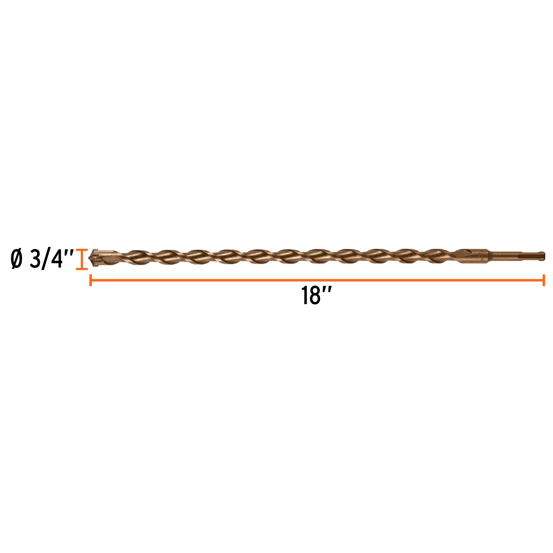 BS-3-4X18+FC1 BROCA SDS PLUS 2/4" X 18", TRUPER BS-3/4 X 18 - Imagen 2