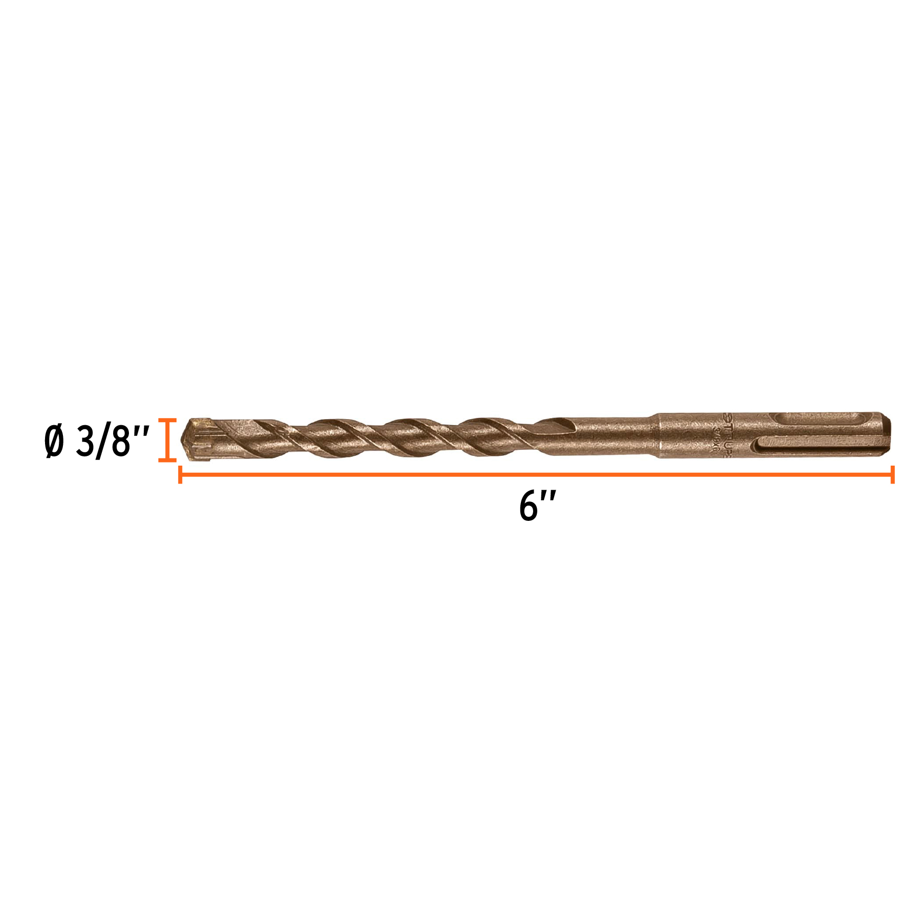 BS-3-8X6+FC1 BROCA SDS PLUS 3/8" X 6", TRUPER BS-3/8X6 - Imagen 2