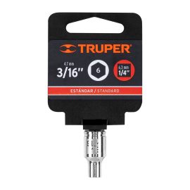 DADO DE 3/16", 6 PUNTAS, CUADRO 1/4" TRUPER D-1406