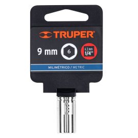 DADO 9MM, 6 PUNTAS, CUADRO 1/4" TRUPER D-1409M