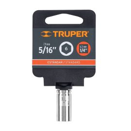 DADO DE 5/16", 6 PUNTAS, CUADRO 1/4" TRUPER D-1410