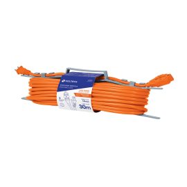 EXTENCIÓN ELECTRICA DE USO RUDO 30m 2x16 AWG, VOLTECK ER-30x16