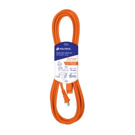 EXTENSIÓN ELECTRICA DE USO RUDO 6m 2x16 AWG, VOLTECK ER-6x16