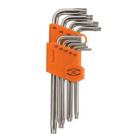 JUEGO DE 9 LLAVES TORX LARGAS CON ORGANIZADOR ABATIBLE- TORX-9L TRUPER