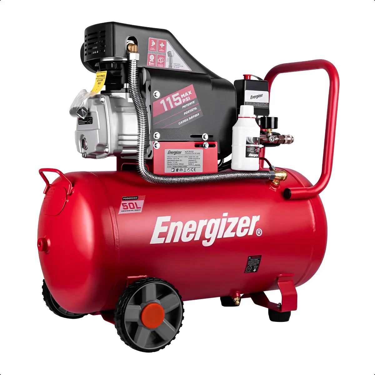compresor de aire lubricado horizontal 50l 2hp 110v 115psi compresor de aire lubricado horizontal 50l 2hp 110v 115psi